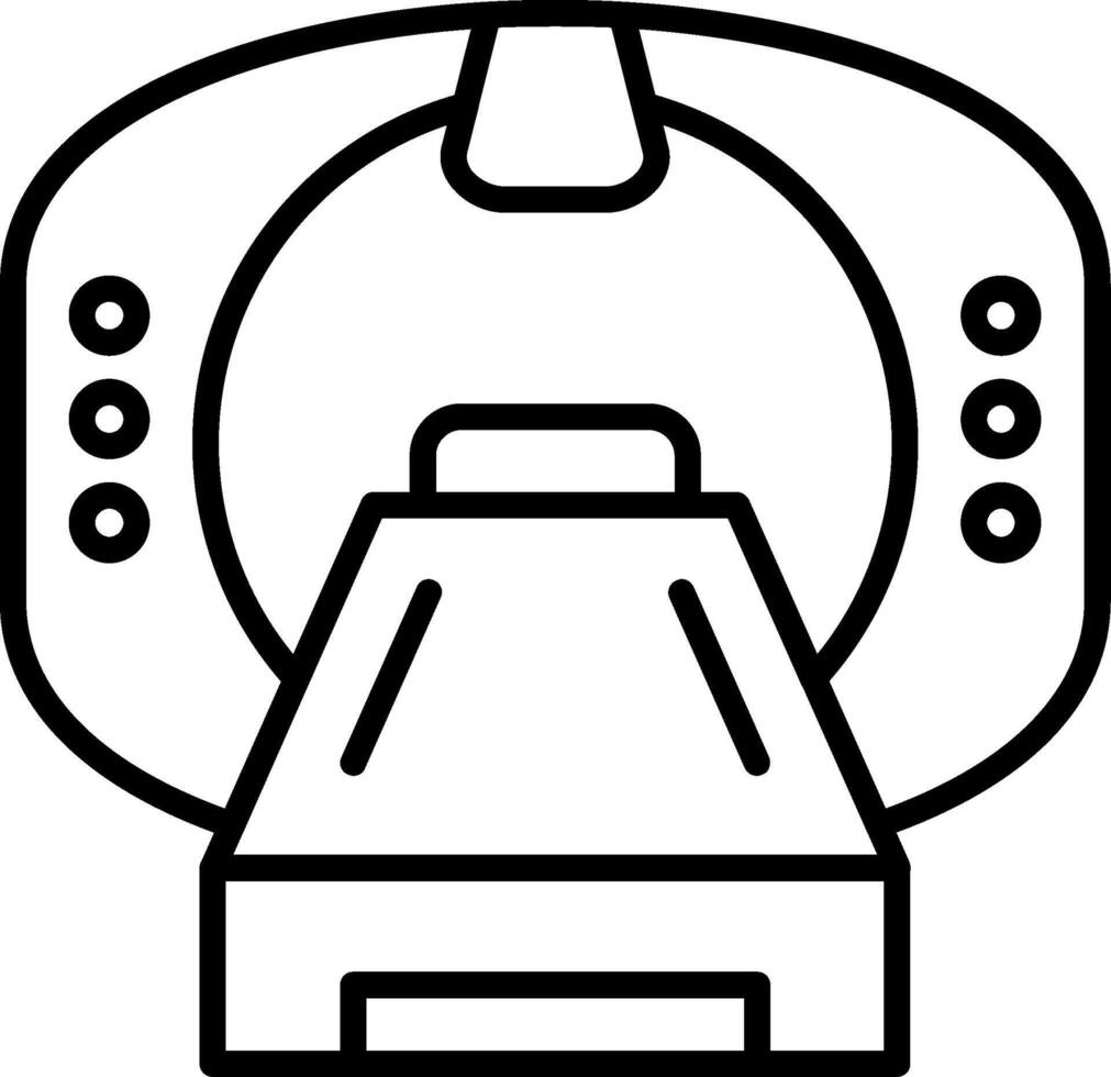 Mri Machine Line Icon vector