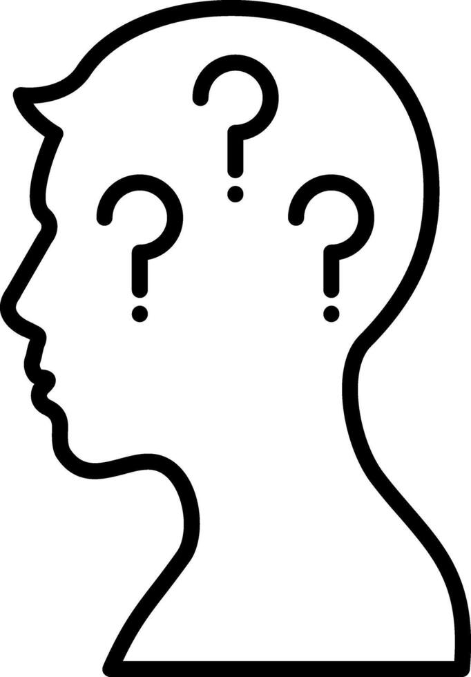 Confusion Line Icon vector