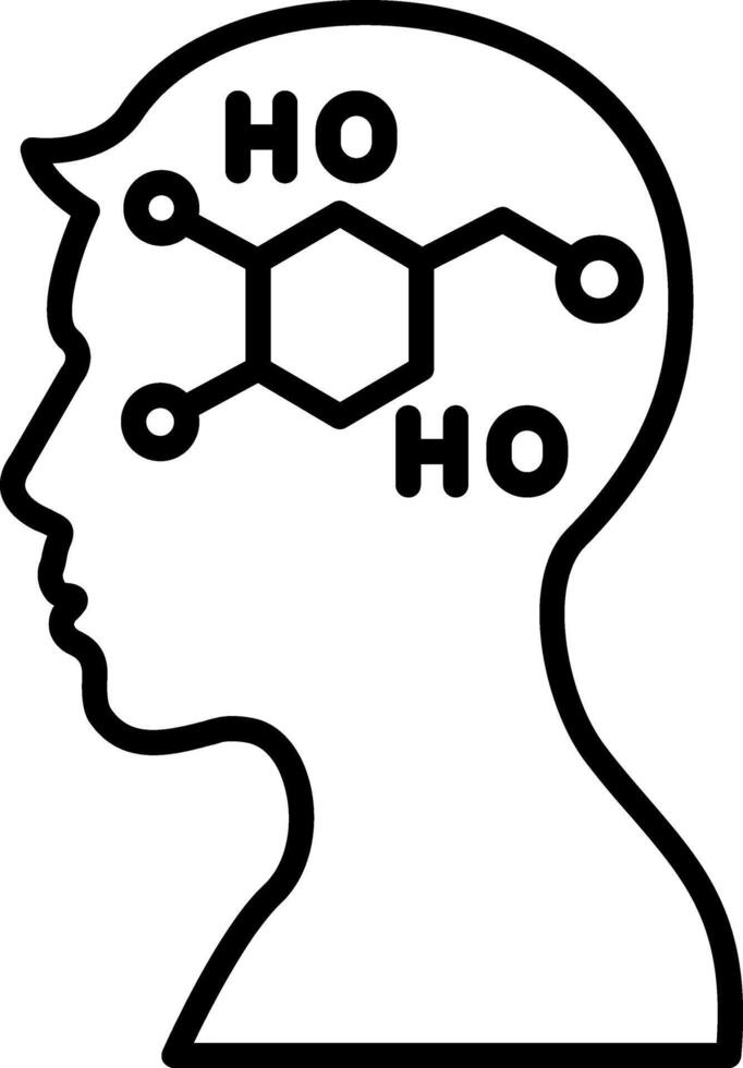 Dopamine Line Icon vector