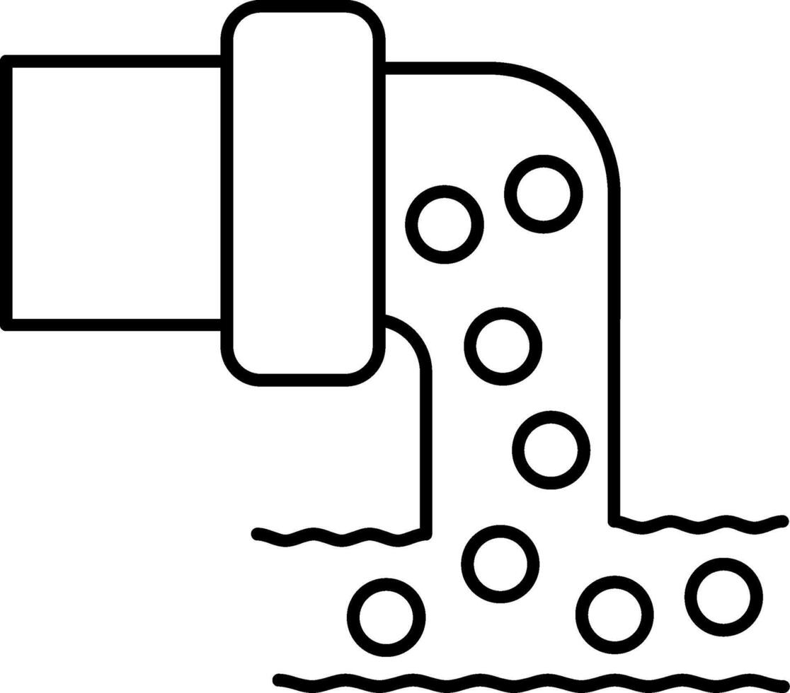Sewage Line Icon vector