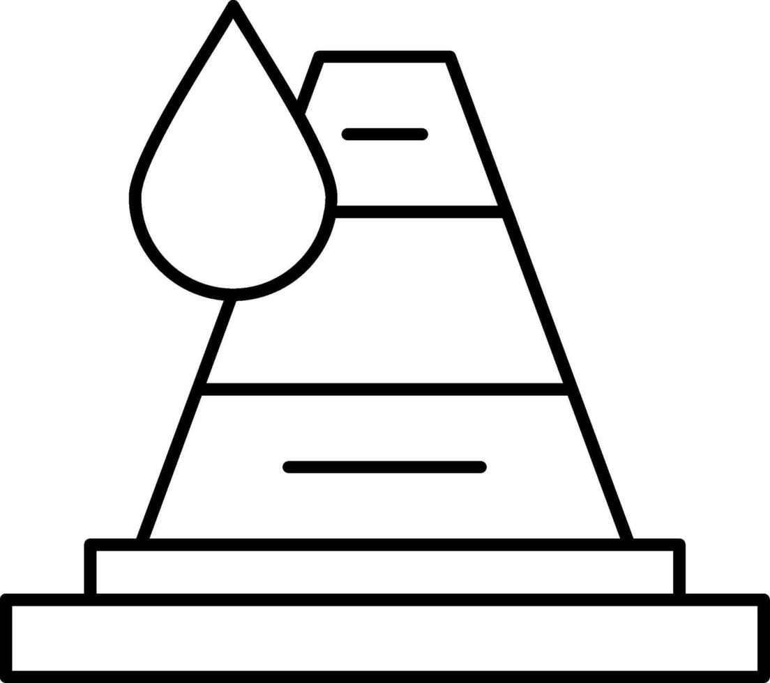Traffic Cone Line Icon vector