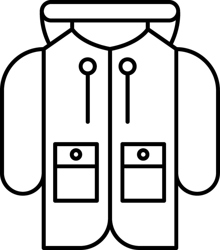 Rain Coat Line Icon vector