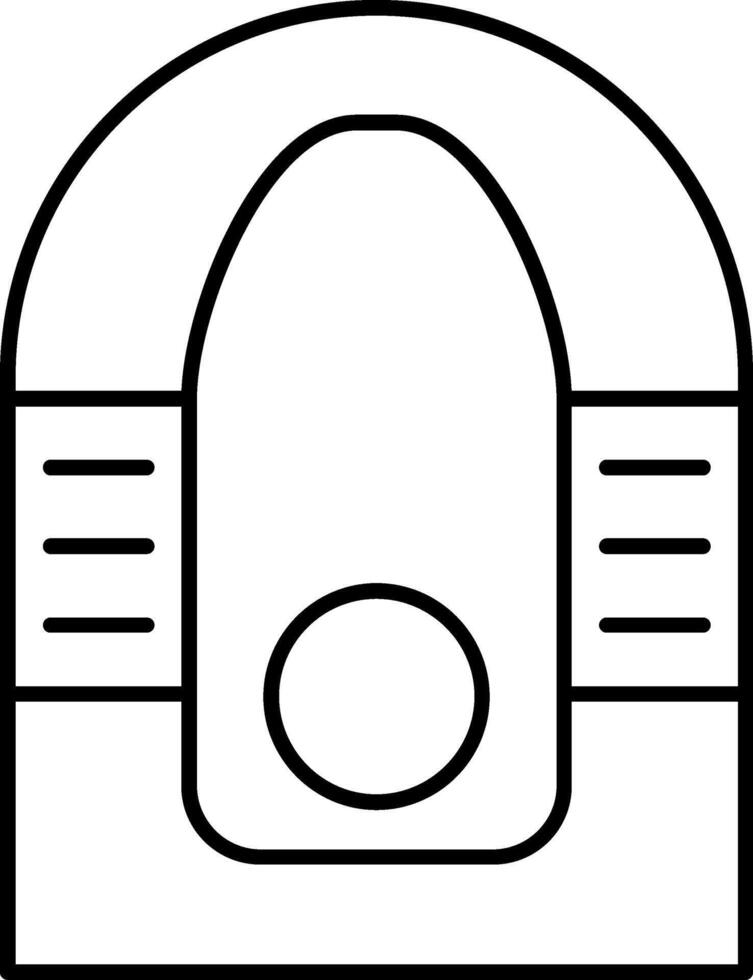 Portable Toilet Line Icon vector