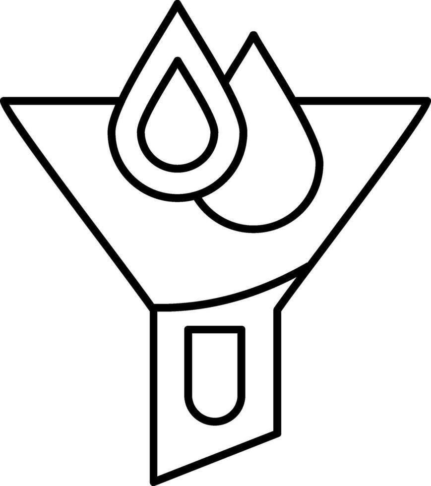 Water Funnel Line Icon vector
