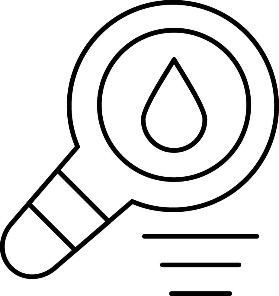 Water Search Line Icon vector