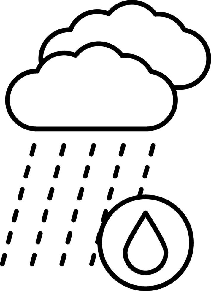 Rain Line Icon vector