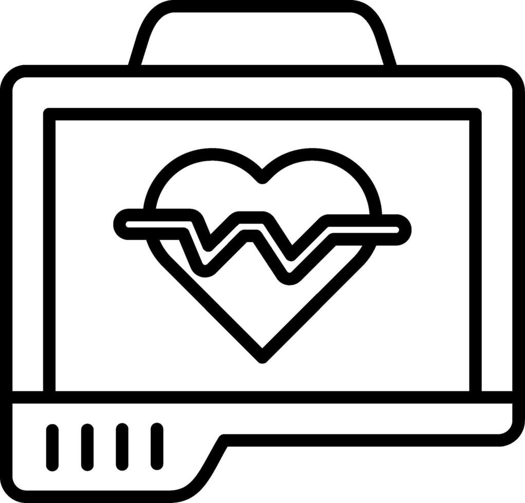 Pulse Oximeter Line Icon vector
