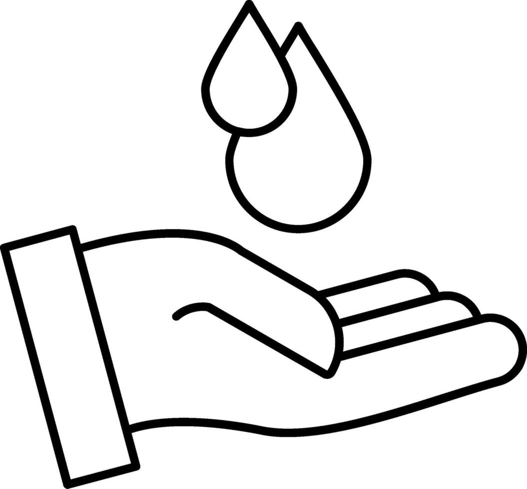 Save Water Line Icon vector