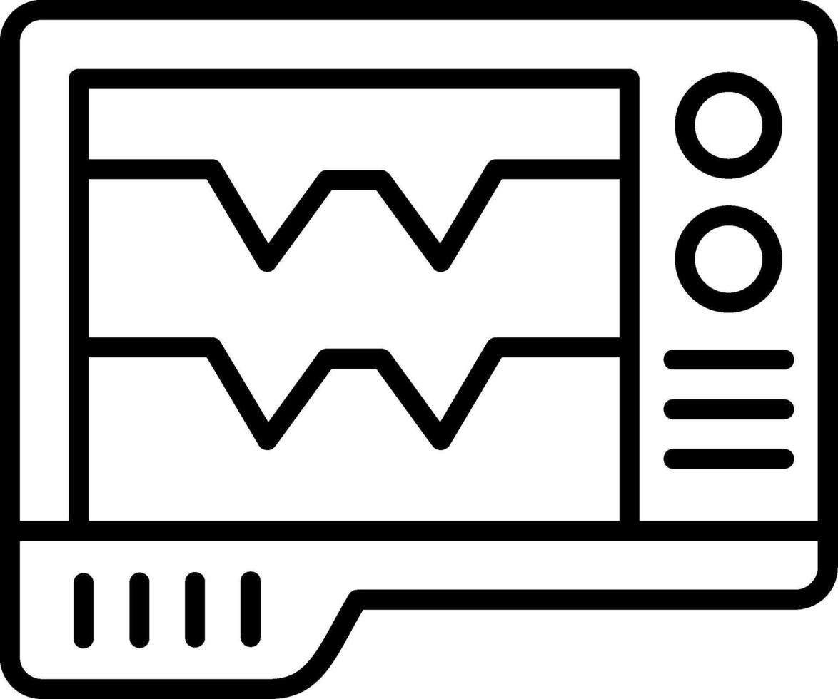 Ecg Line Icon vector