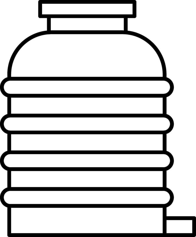 Water Tank Line Icon vector