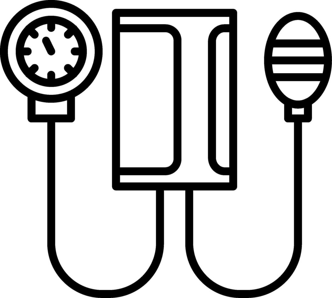 Blood Pressure Meter Line Icon vector