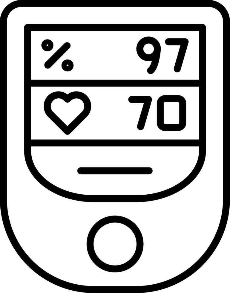 Pulse Oximeter Line Icon vector