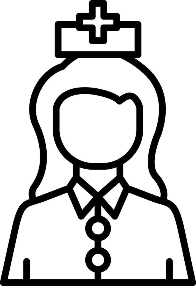Nurse Line Icon vector