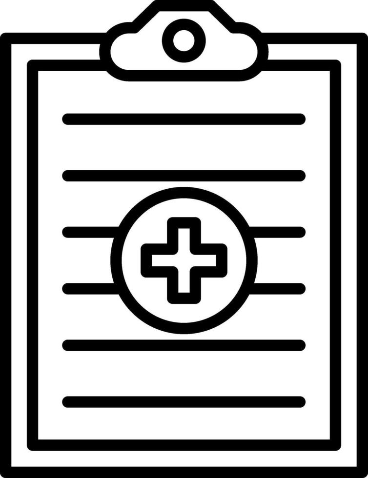 Medical Record Line Icon vector