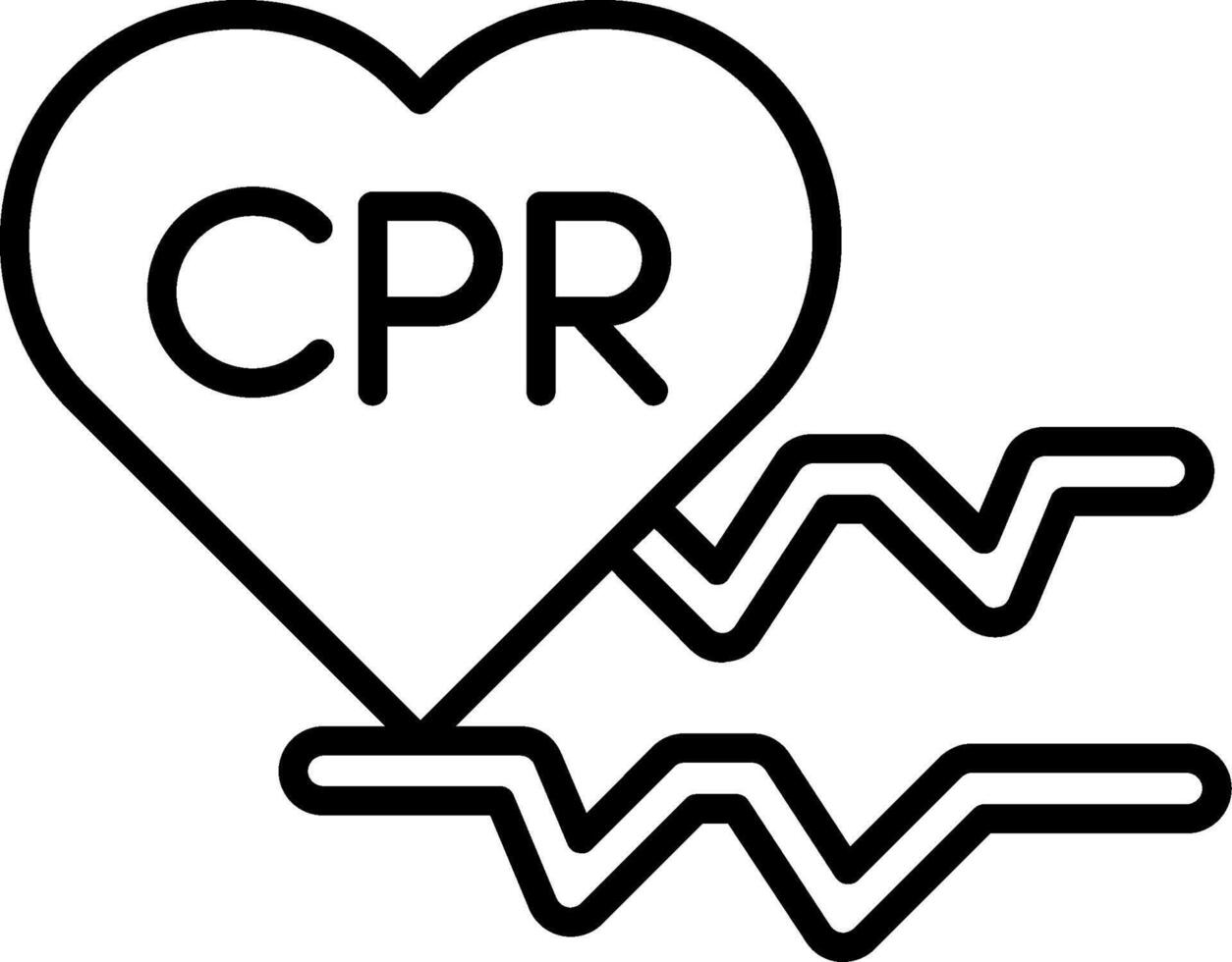 Cpr Line Icon vector