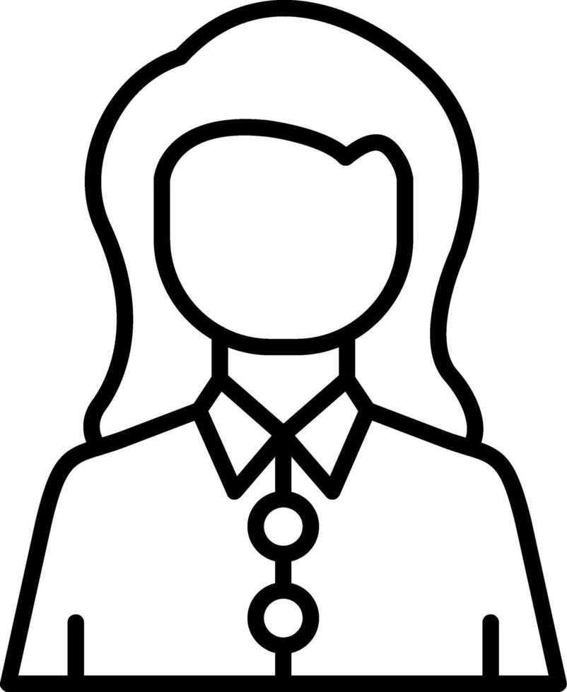 Woman Line Icon vector