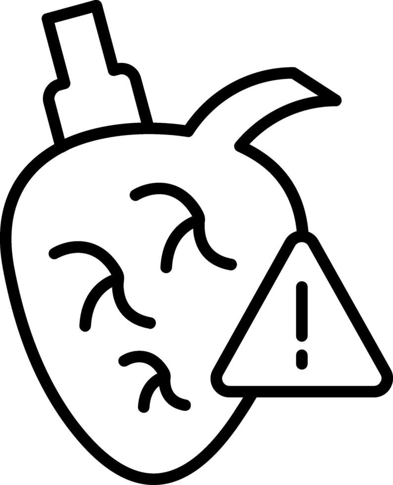Heart Attack Line Icon vector