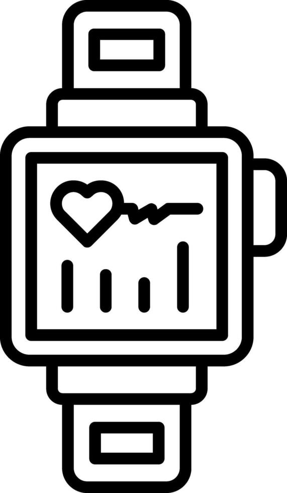 Smartwatch Line Icon vector