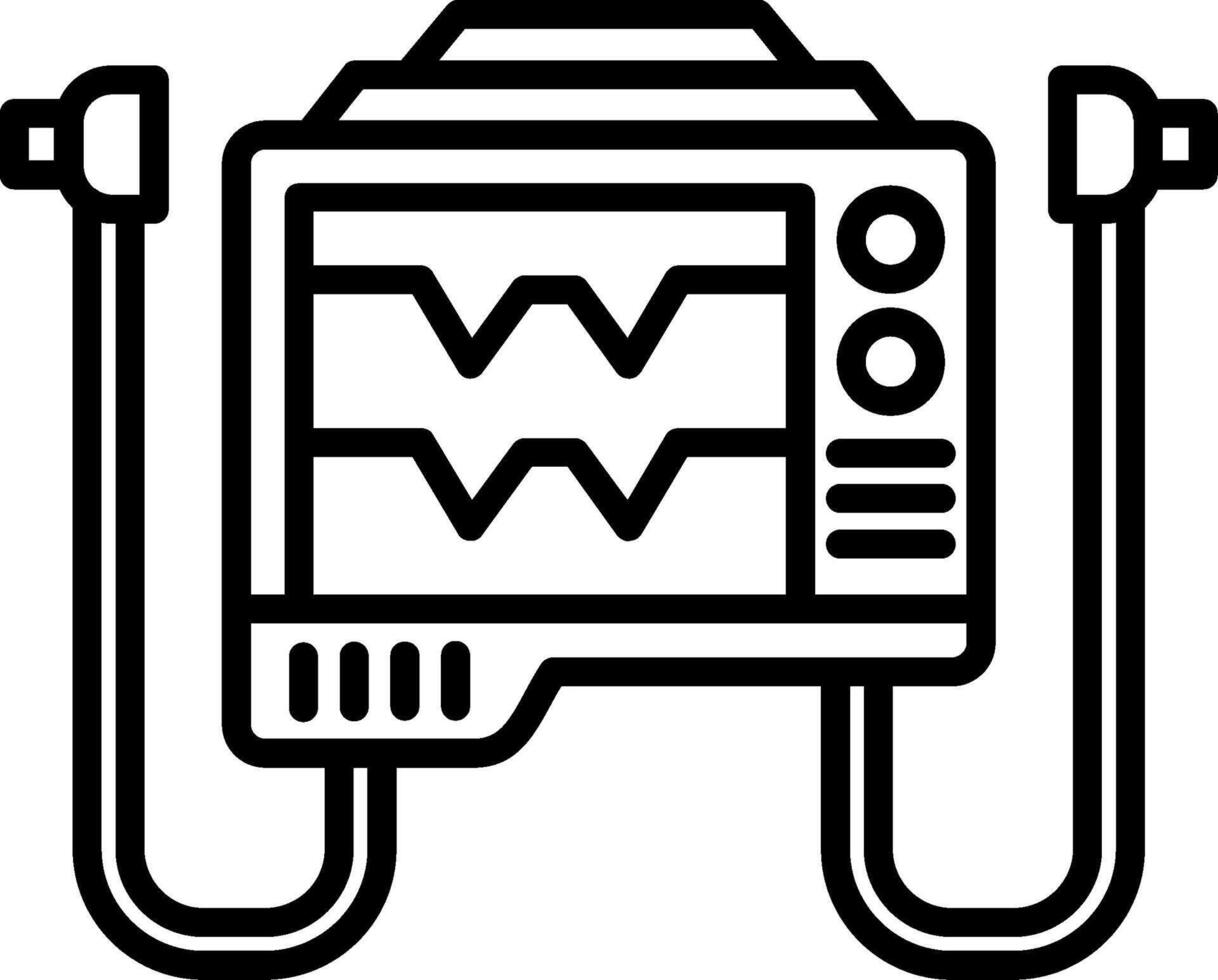 Defribillator Line Icon vector