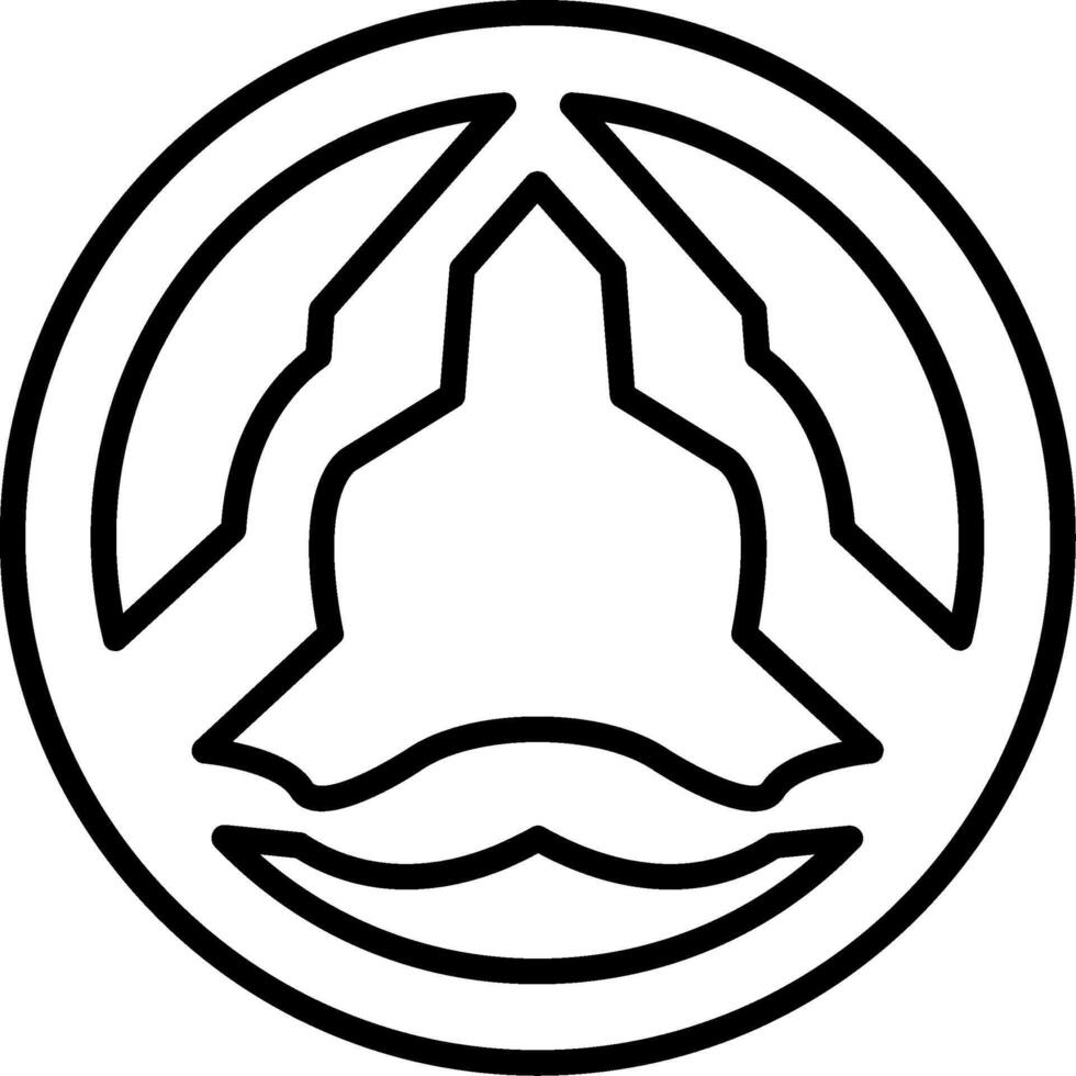 Aortic Valve Stenosis Line Icon vector