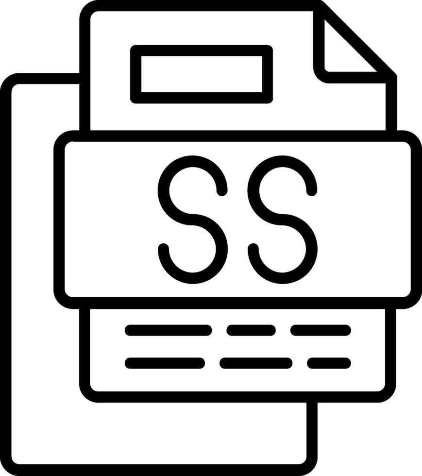 SS File Line Icon vector