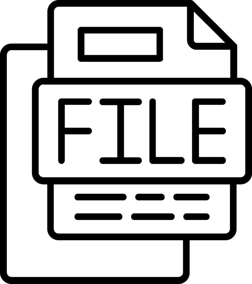 File Line Icon vector