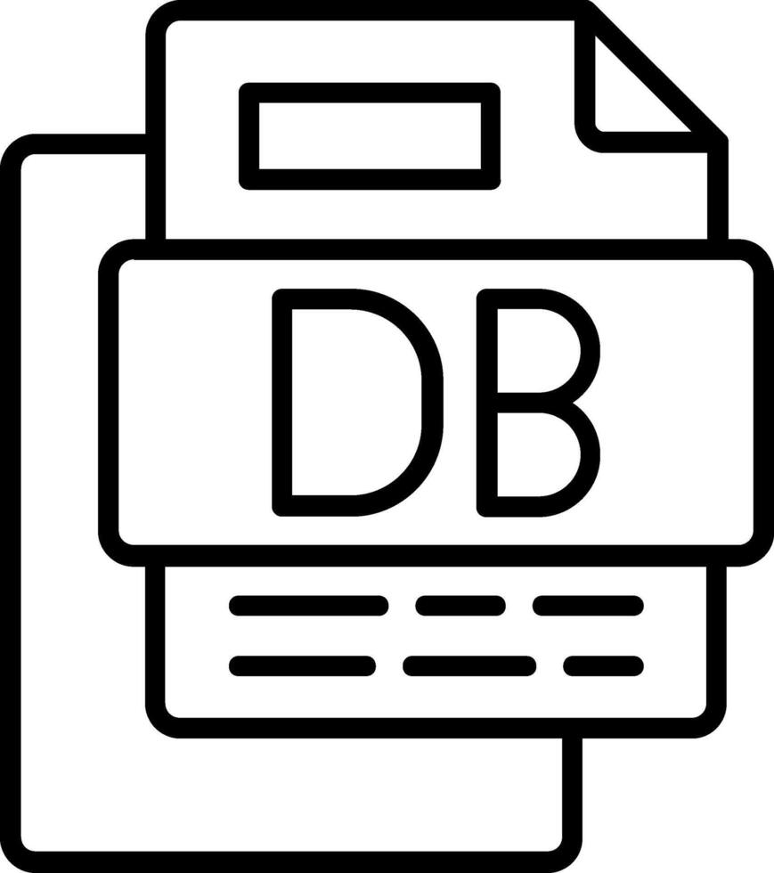Db File Line Icon vector