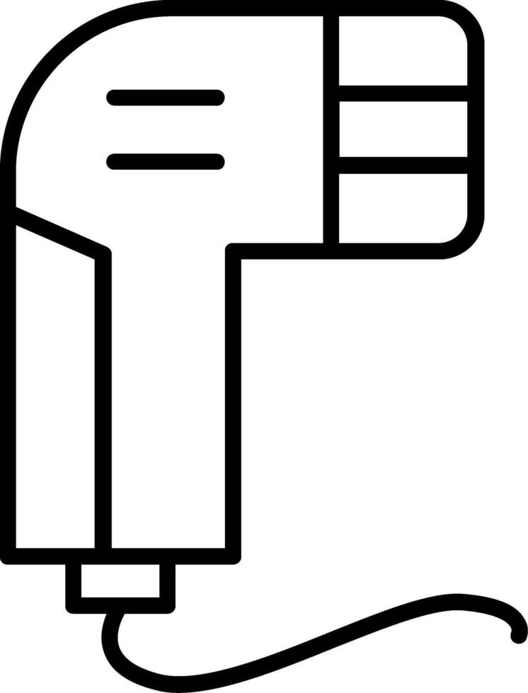 Face Massager Line Icon vector