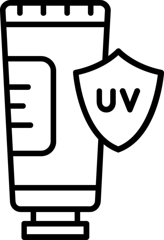 UV Protection Line Icon vector