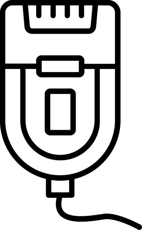 Electric Razor Line Icon vector
