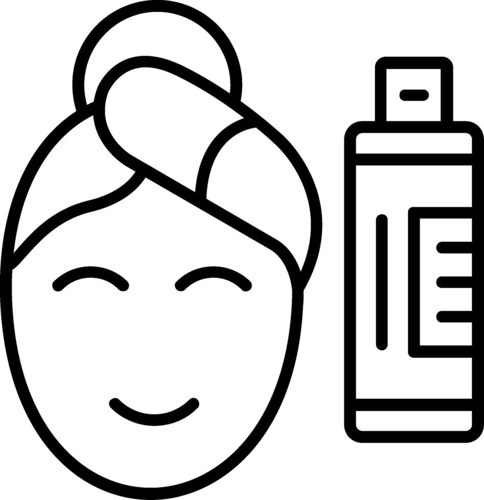 Skin Care Line Icon vector