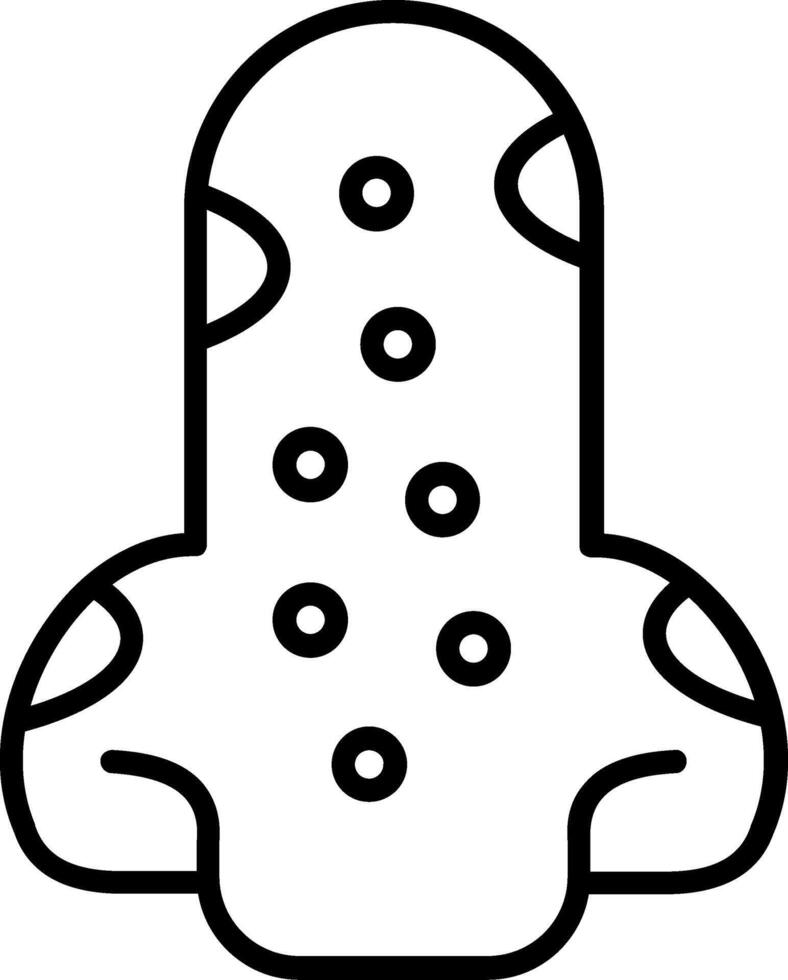 Blackhead Line Icon vector