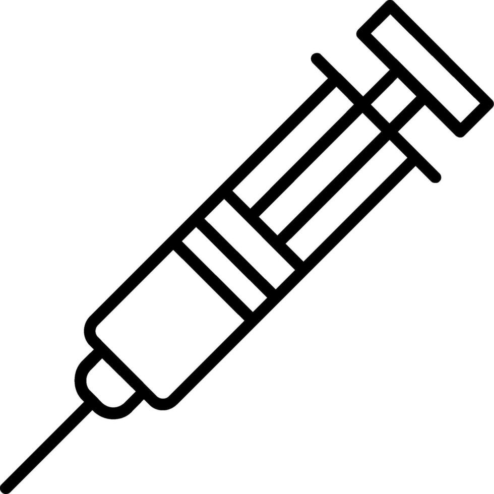 Syringe Line Icon vector