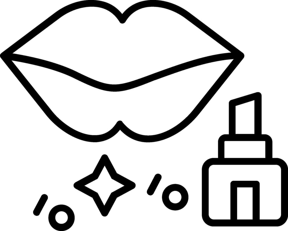 Lip Stick Line Icon vector