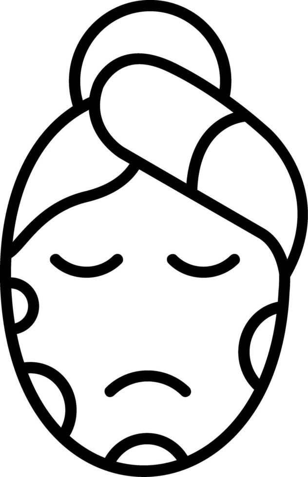 Rosacea Line Icon vector