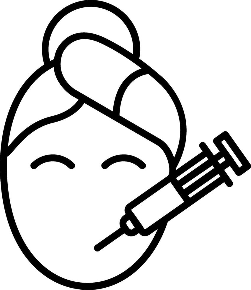 Botox Line Icon vector