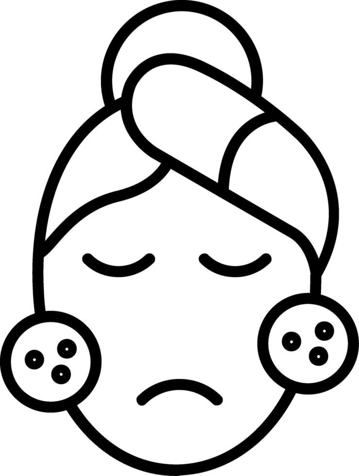 Eczema Line Icon vector