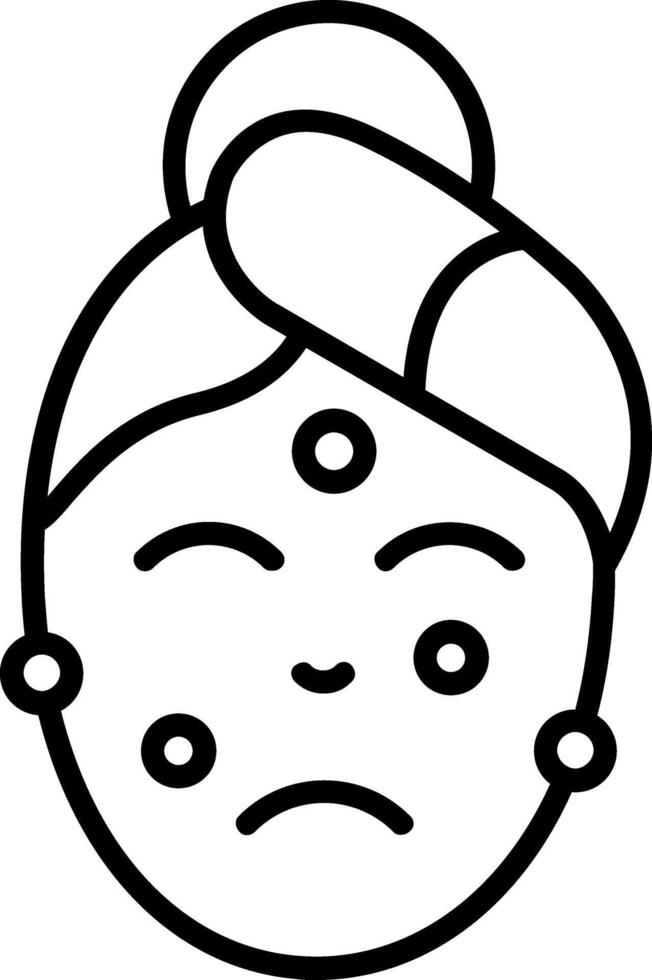 Acne Line Icon vector
