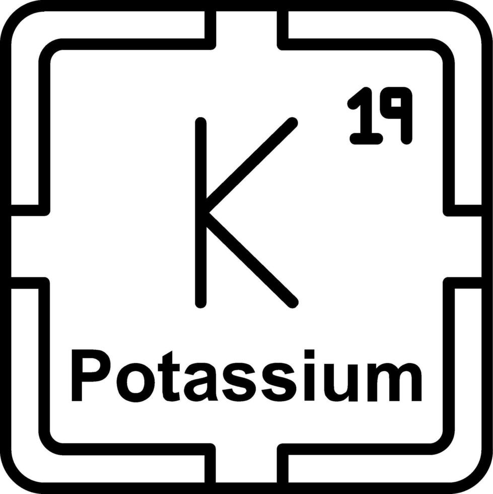 Potassium Line Icon vector
