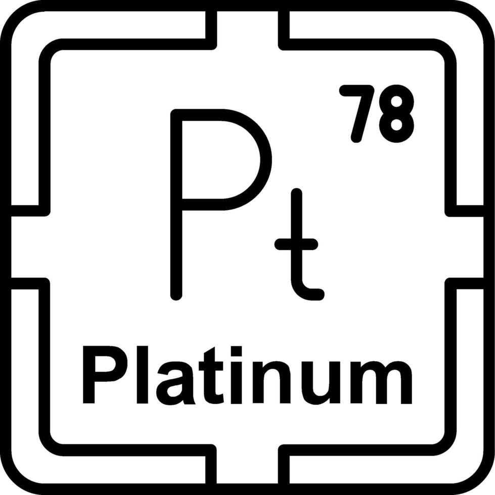 Platinum Line Icon vector