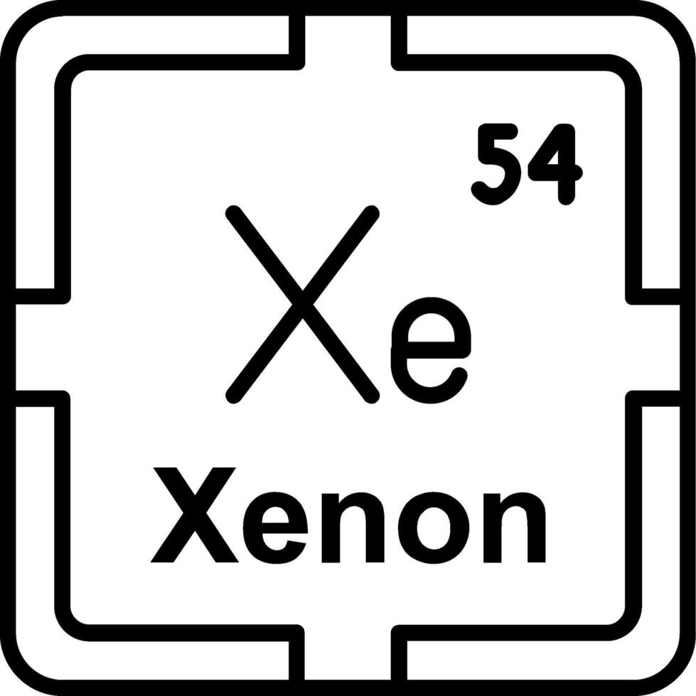 Xenon Line Icon vector