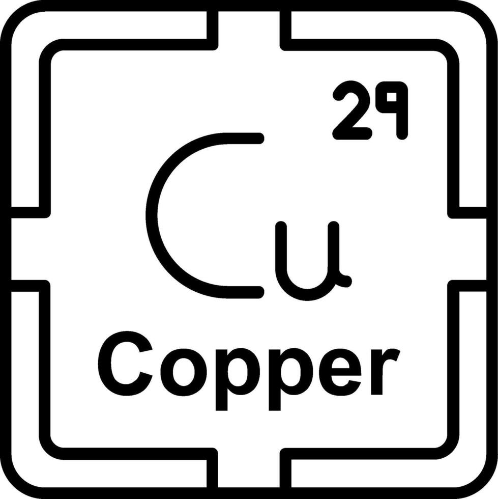 Copper Line Icon vector