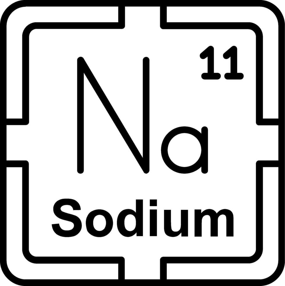 Sodium Line Icon vector