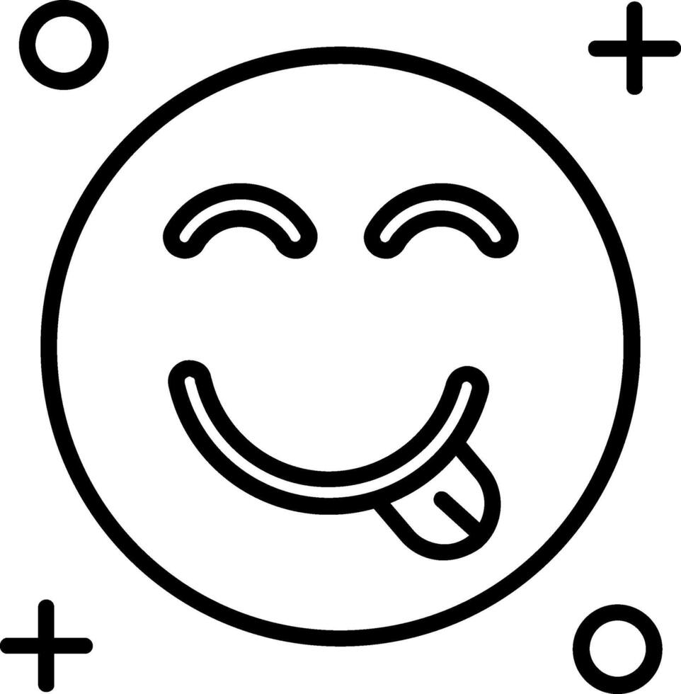Tongue Line Icon vector