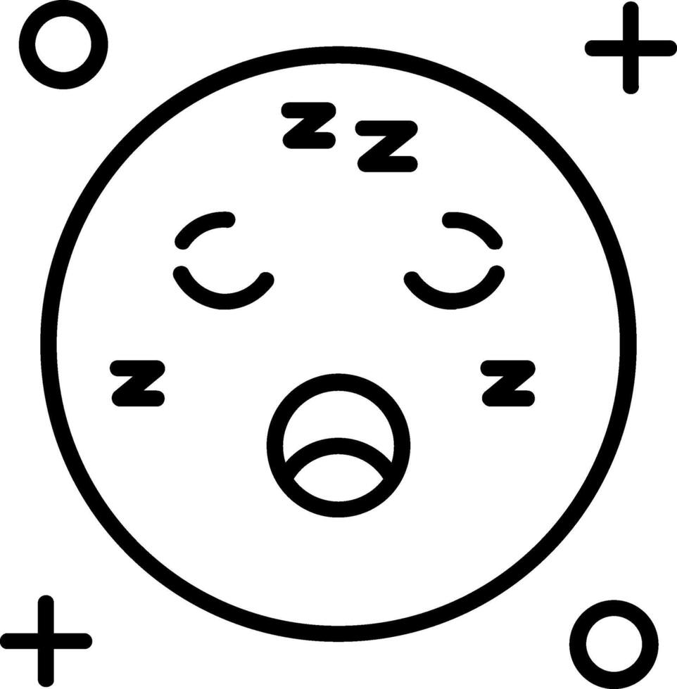 Sleep Line Icon vector
