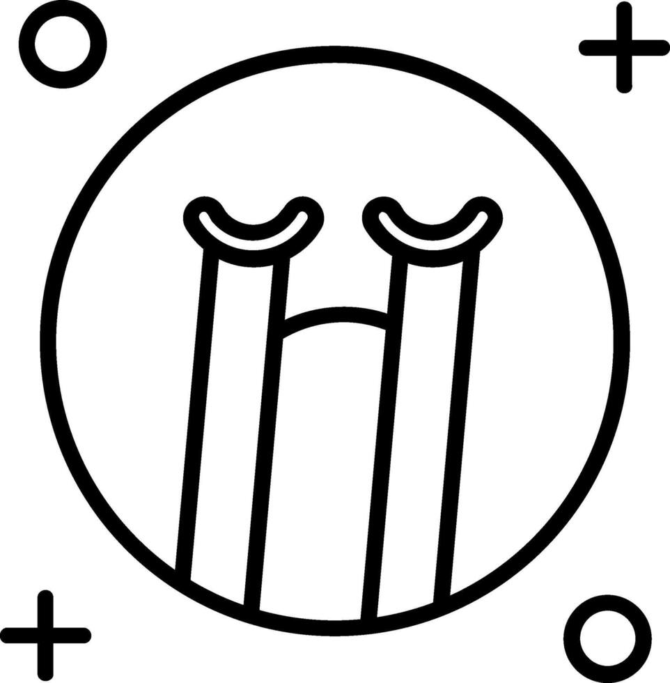 Cry Line Icon vector