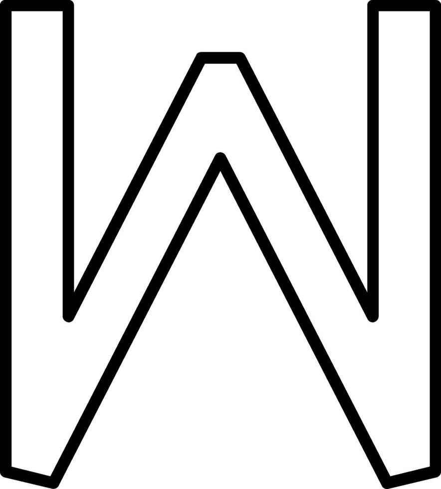 Small w Icon vector