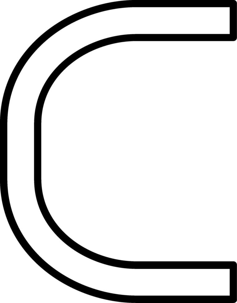 Capital C Icon vector