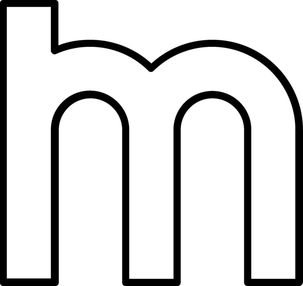 Small m Icon vector