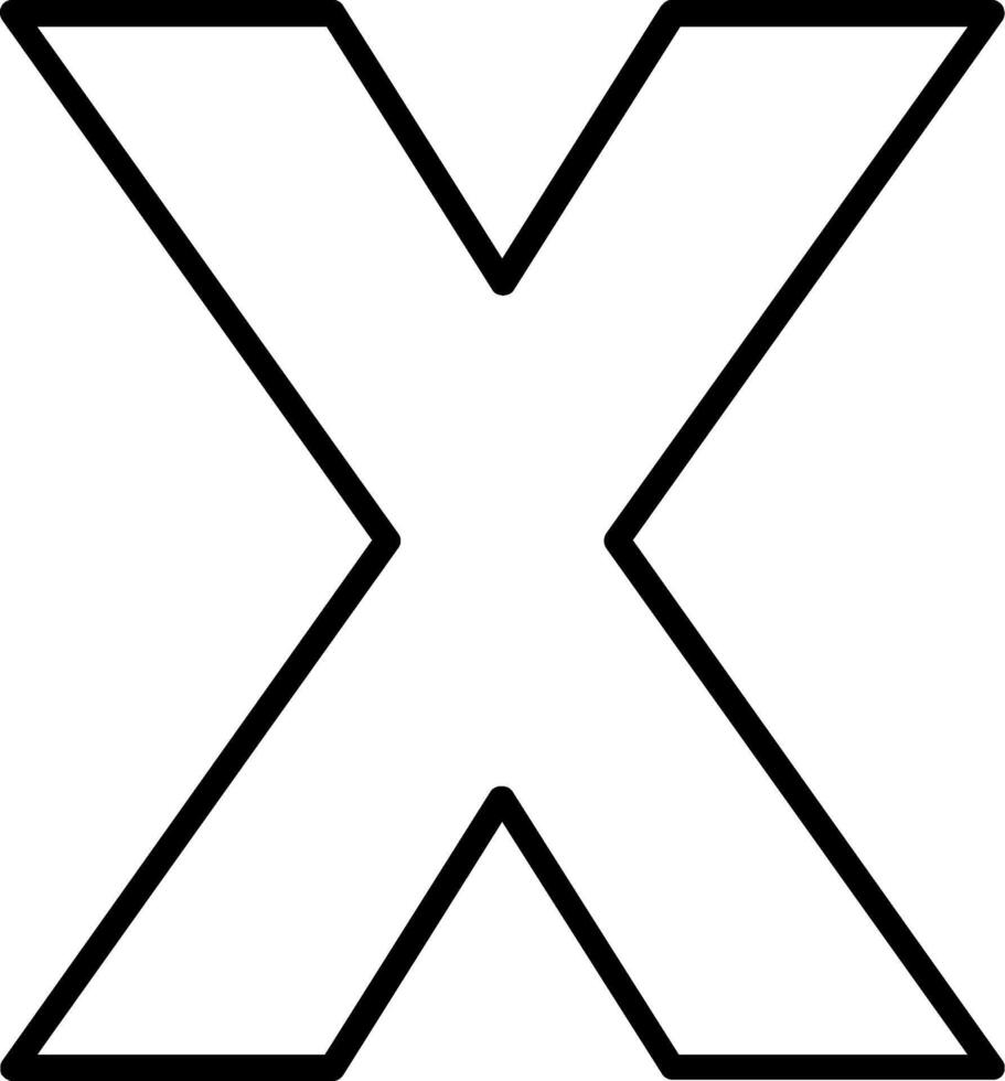 Small x Icon vector